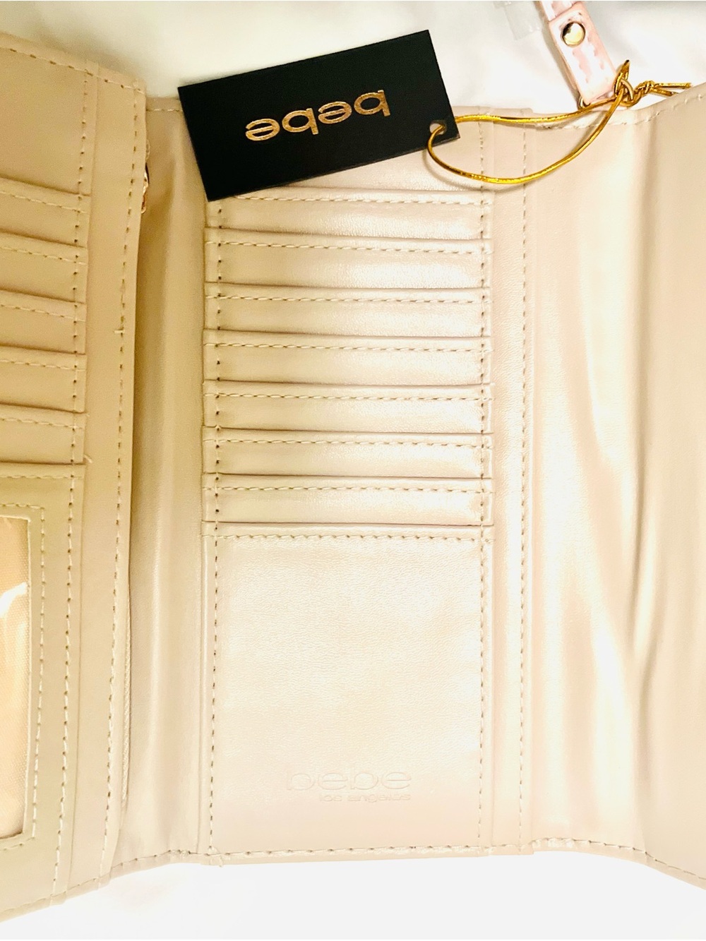 Bebe Blush Pink Patent Embossed Wristlet Wallet - NWT - Picture 8 of 12